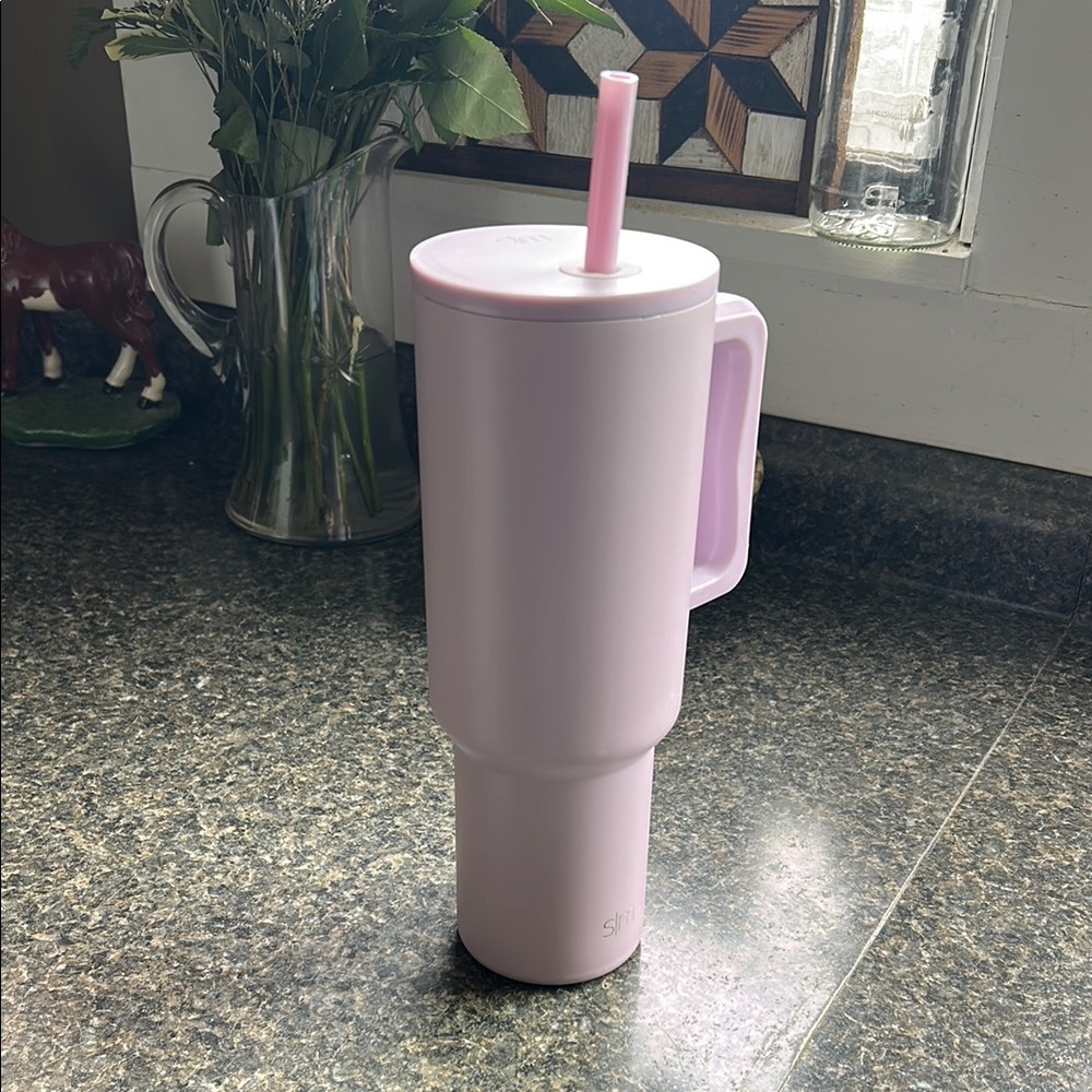 Simply modern Pink Insulated Drinkware Tumbler with Straw